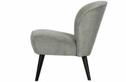 Woood Sara Fauteuil Ribstof Vergrijsd Groen