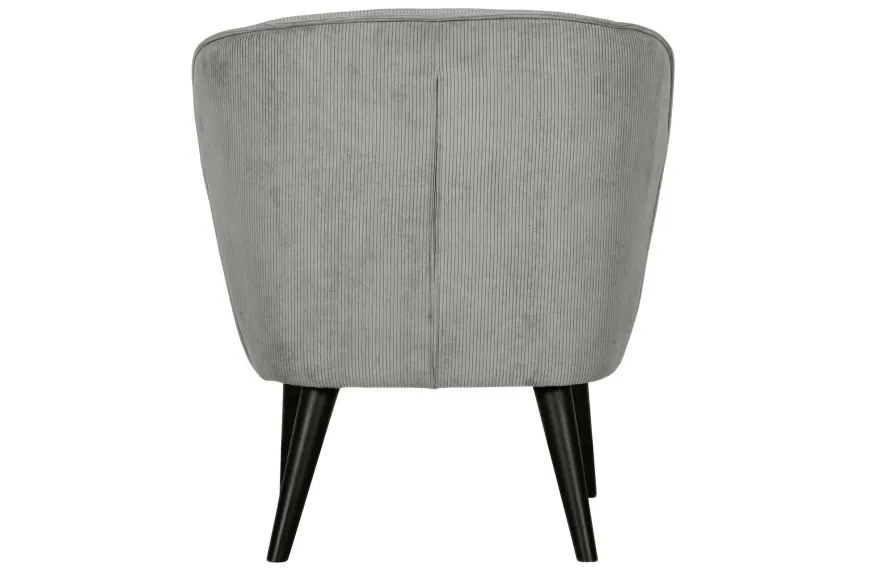 Woood Sara Fauteuil Ribstof Vergrijsd Groen