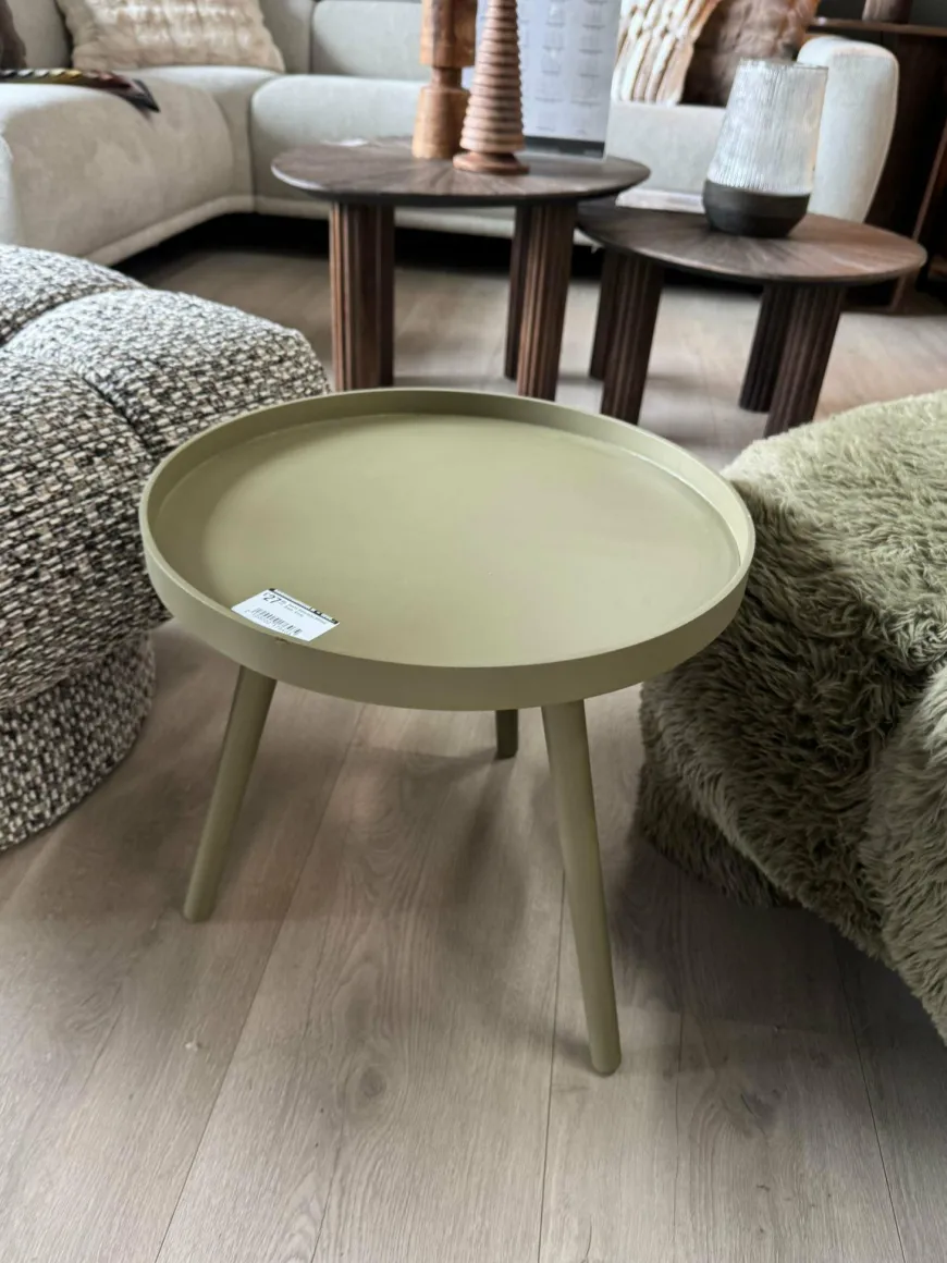 Woood Sasha Bijzettafel Militair Bruin 41cm