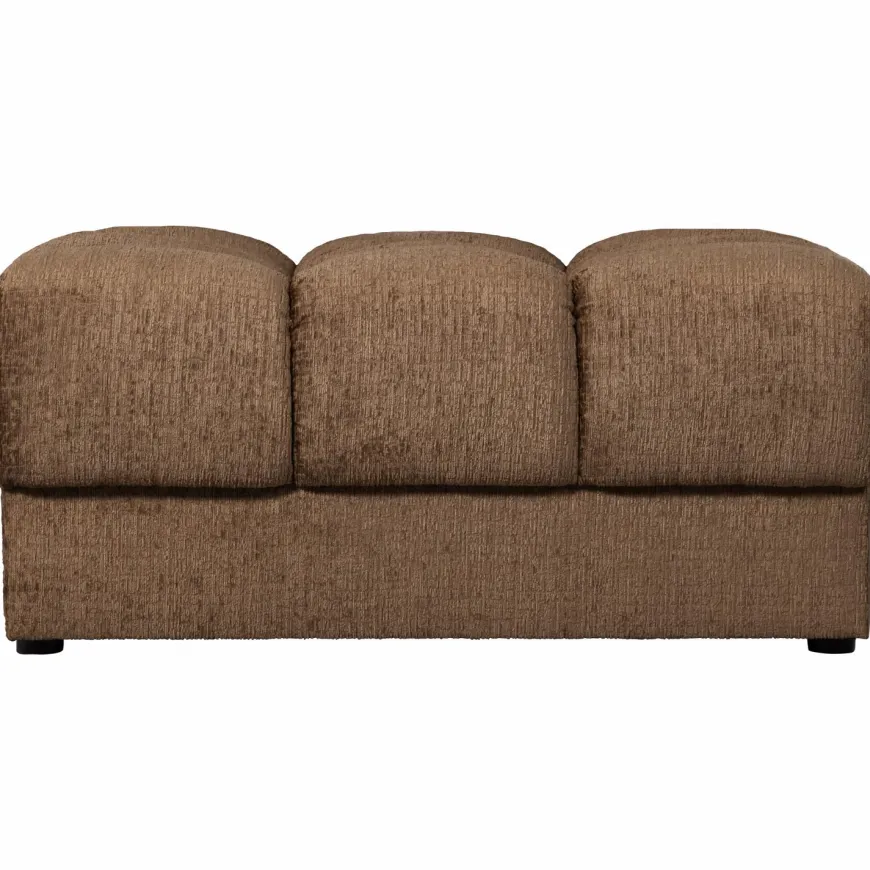 Woood Second date hocker structure velvet brass