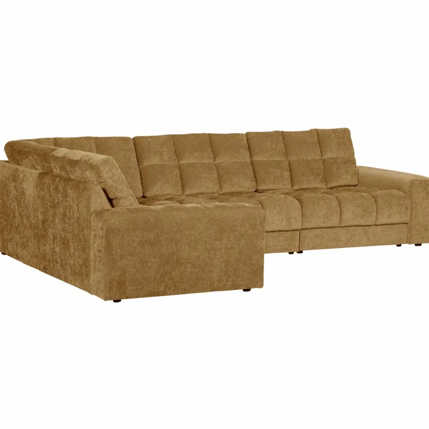 Woood Second date hoekbank links vintage goud