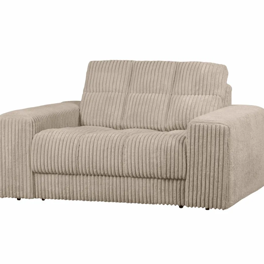 Woood Second date loveseat grove ribstof travertin