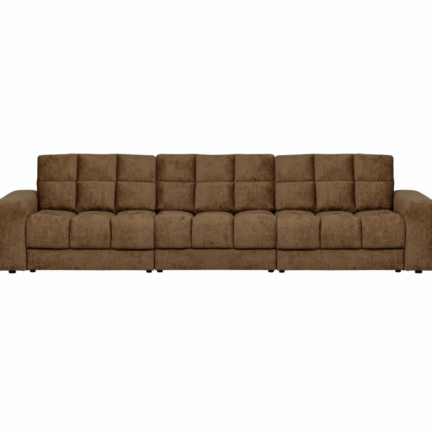 Woood Second date 3-zits bank structure velvet brass