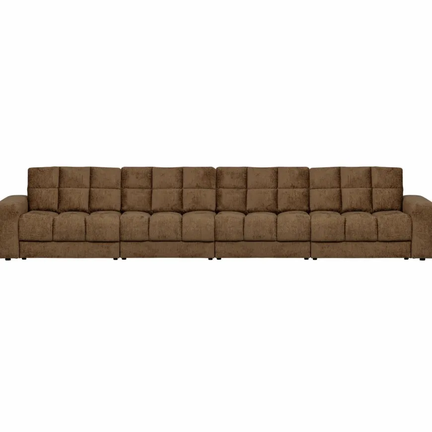 Woood Second date 4-zits bank structure velvet brass