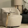 Woood Serra Draaifauteuil Geweven Stof Zand
