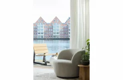 Woood Serra Draaifauteuil Geweven Stof Zand