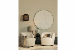 Woood Serra Draaifauteuil Geweven Stof Zand