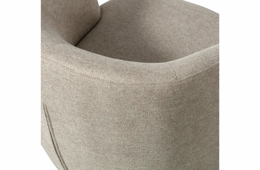 Woood Serra Draaifauteuil Geweven Stof Zand