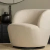 Woood Serra Draaifauteuil Geweven Stof Off White