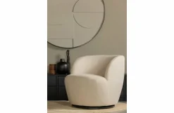 Woood Serra Draaifauteuil Geweven Stof Off White