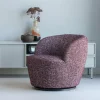 Woood Serra Draaifauteuil Bordeauxrood Melange