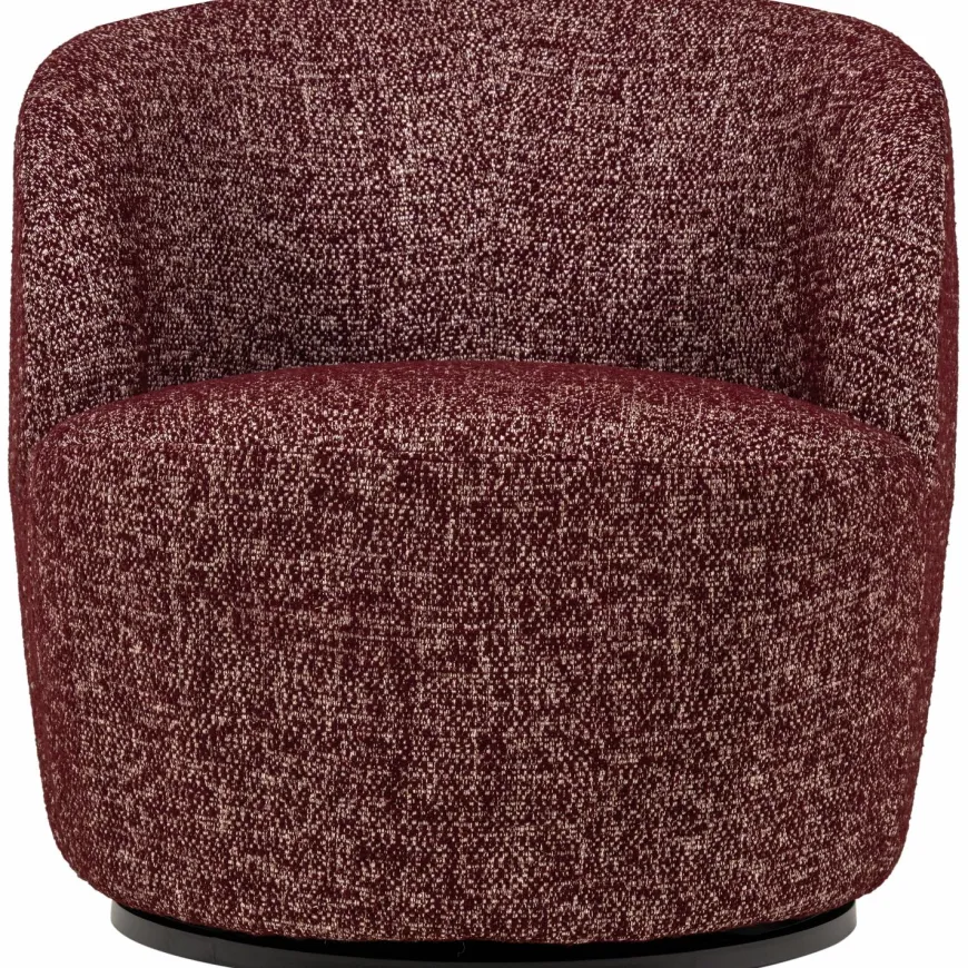 Woood Serra Draaifauteuil Bordeauxrood Melange
