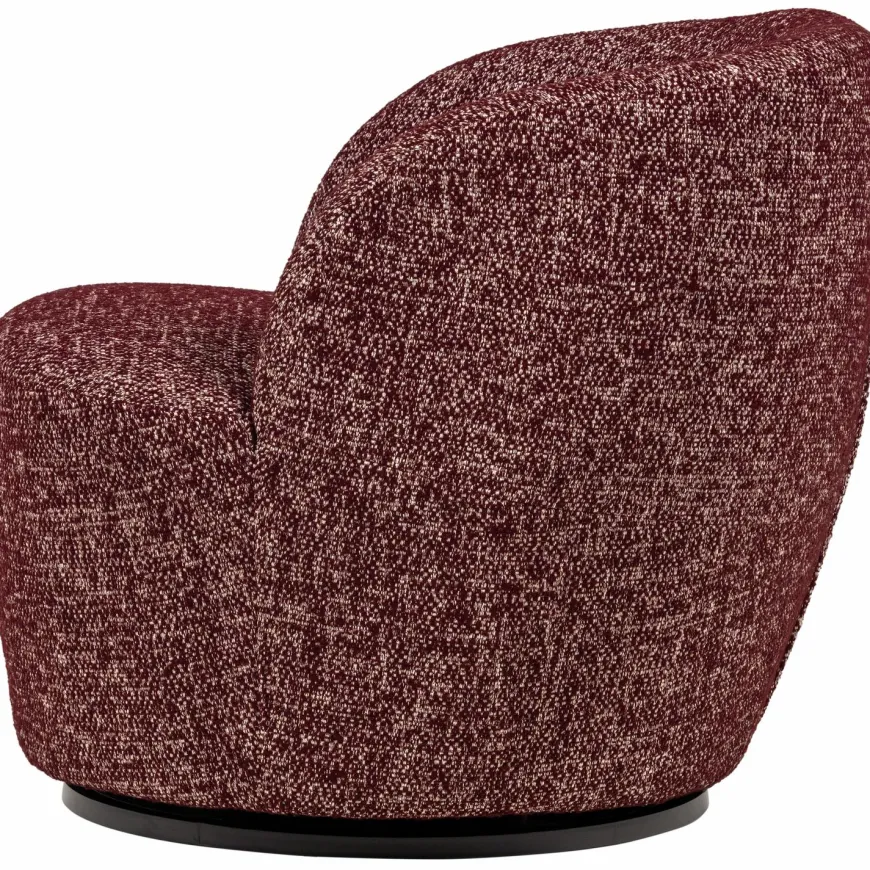 Woood Serra Draaifauteuil Bordeauxrood Melange