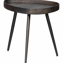 Woood Set van 2 - crude bijzettafels antique bronze