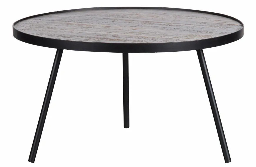 Woood Set van 3 - Lize Bijzettafels Hout/metaal