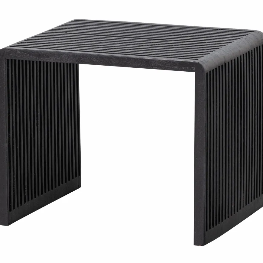 Woood Set van 2 - willa bijzettafels recycled teak zwart