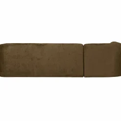 Woood Sloping hoekbank links structure velvet brass
