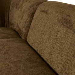 Woood Sloping hoekbank links structure velvet brass