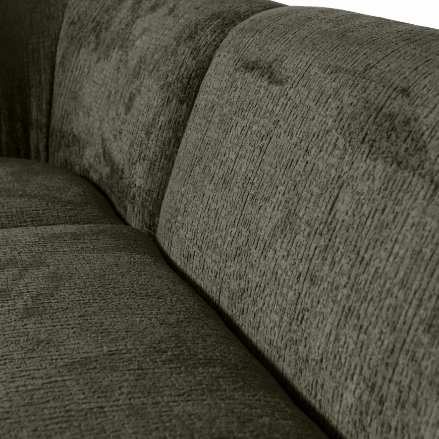 Woood Sloping hoekbank links structure velvet frost