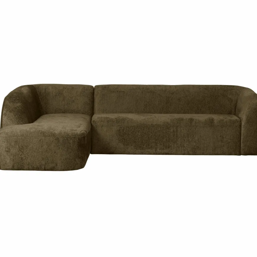 Woood Sloping hoekbank links structure velvet bonsai