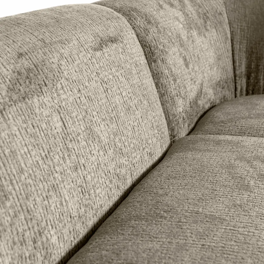 Woood Sloping hoekbank rechts structure velvet wheatfield