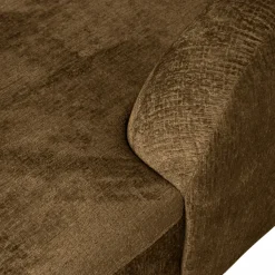 Woood Sloping hoekbank rechts structure velvet brass