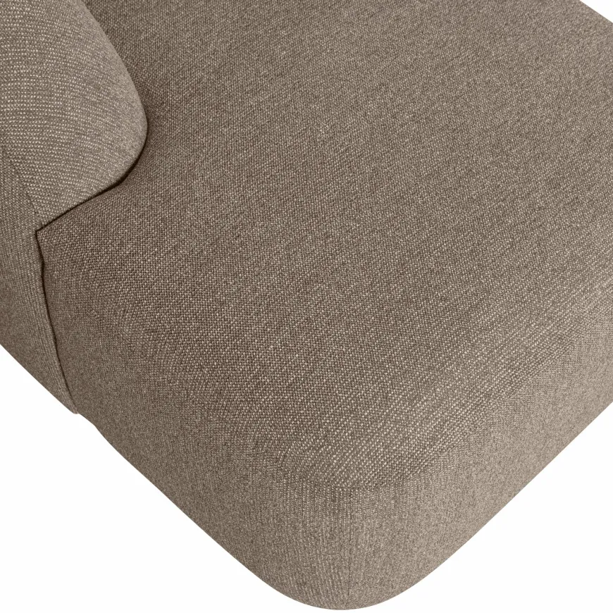 Woood Sloping u-vorm bank lichtbruin melange