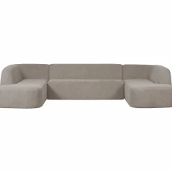 Woood Sloping u-vorm bank off white melange