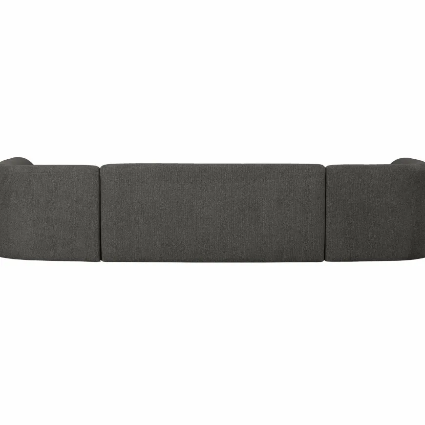 Woood Sloping u-vorm bank grijs/zwart melange