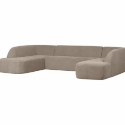 Woood Sloping u-vorm bank naturel melange