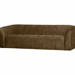 Woood Sloping 3-zits bank structure velvet brass