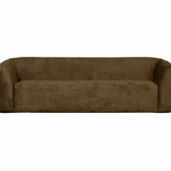 Woood Sloping 3-zits bank structure velvet brass