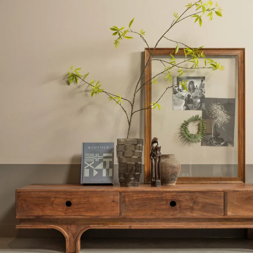 Woood Staes tv-meubel 3 lades mango hout walnoot
