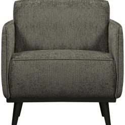Woood Statement fauteuil met arm structure velvet frost