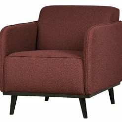 Woood Statement fauteuil met arm bouclé chestnut
