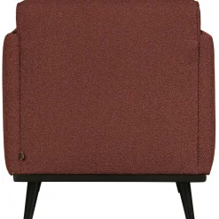 Woood Statement fauteuil met arm bouclé chestnut