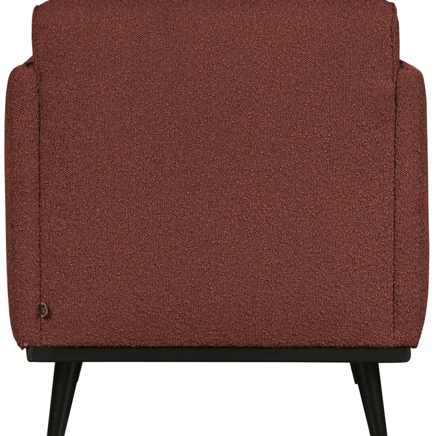 Woood Statement fauteuil met arm bouclé chestnut