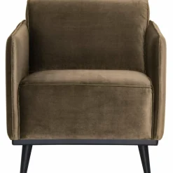 Woood Statement fauteuil met arm fluweel taupe