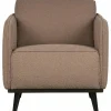 Woood Statement fauteuil met arm bouclé nougat