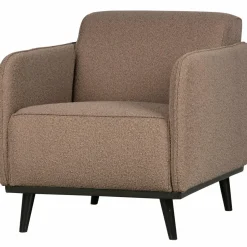 Woood Statement fauteuil met arm bouclé nougat