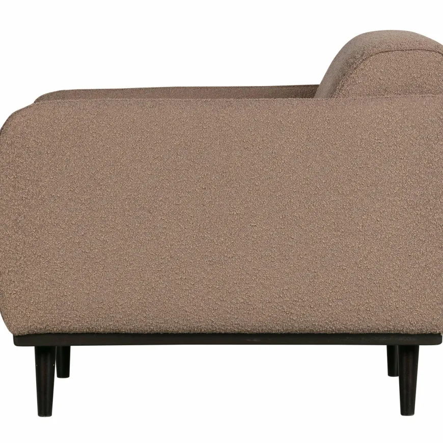 Woood Statement fauteuil met arm bouclé nougat