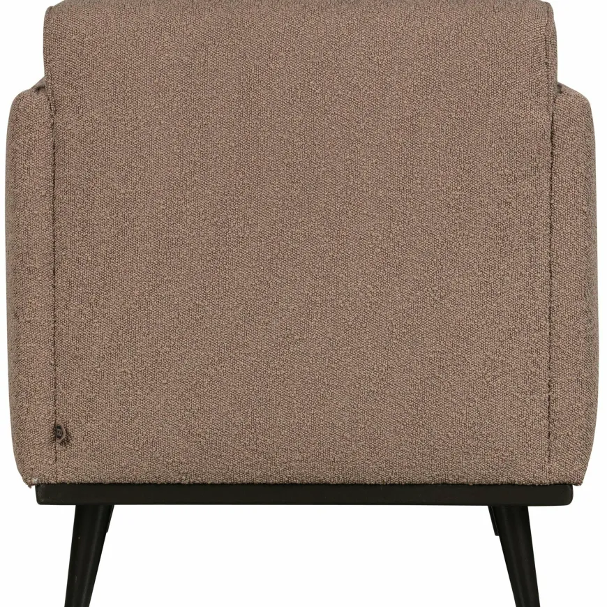 Woood Statement fauteuil met arm bouclé nougat