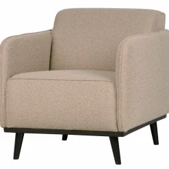 Woood Statement fauteuil met arm bouclé beige