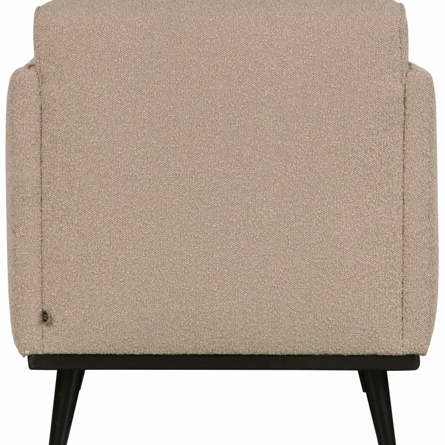 Woood Statement fauteuil met arm bouclé beige