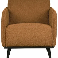 Woood Statement fauteuil met arm bouclé butter