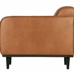 Woood Statement fauteuil met arm lederlook cognac