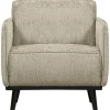 Woood Statement fauteuil met arm structure velvet wheatfield