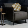 Woood Statement fauteuil met arm fluweel warm groen