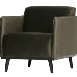 Woood Statement fauteuil met arm fluweel warm groen