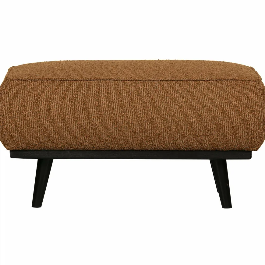 Woood Statement hocker bouclé butter